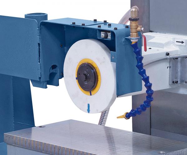 Vibrationsarmer Lauf und hohe Genauigkeit der Schleifspindel durch die vorgespannten Speziallager.